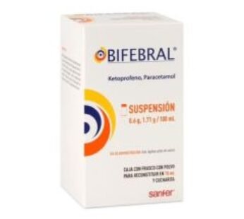 Bifebral 30 mg / 85 mg / 5 ml Ketoprofeno + Paracetamol 70 ml Suspensión