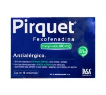 Pirquet 180 mg Fexofenadina 10 Comprimidos