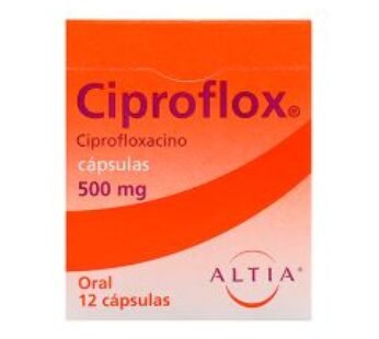 Ciproflox 500 mg Ciprofloxacino 12 Cápsulas