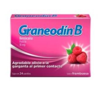 Graneodín B 10 mg Benzocaína Sabor Frambuesa 24 ud Pastilla