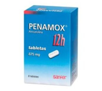Penamox 875 mg Amoxicilina 8 ud Tabletas