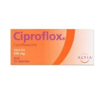 Ciproflox 250 mg Ciprofloxacino 12 Cápsulas