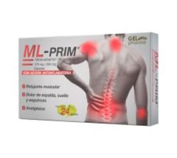 Ml-Prim 375 mg/200 mg Metocarbamol, Ibuprofeno 24 ud Cápsulas