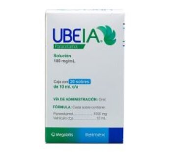 Ubeia Solución 100 mg/ml Paracetamol 20 Sobres