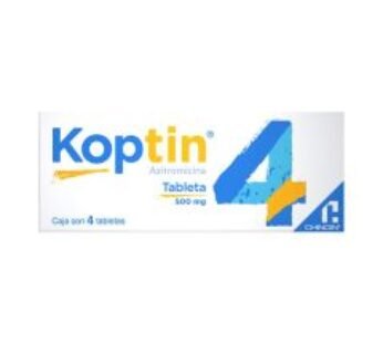 Koptin 500 mg Azitromicina 4 ud Tabletas