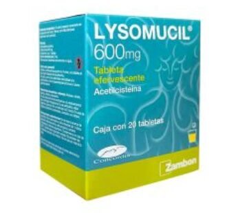 Lysomucil 600 mg Acetilcisteína 20 Tabletas