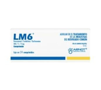 Lm6 500 mg / 5 mg / 4 mg Clorfenamina + Fenilefrina + Paracetamol 24 ud Comprimidos