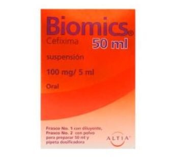 Biomics 100 mg Cefixima/5 ml Suspensión 50 ml