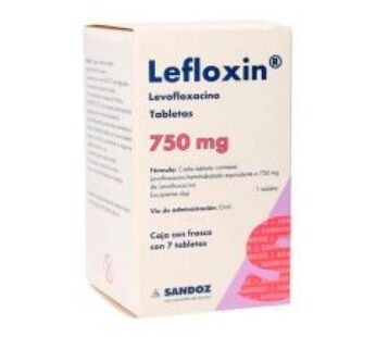 Lefloxin 750 mg Levofloxacino 7 ud Tabletas
