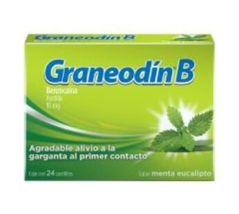 Graneodin B 10 mg Benzocaína Sabor Menta-Eucalipto 24 ud Pastilla