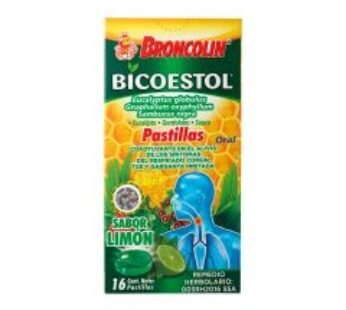 Broncolin Bicoestol Sabor Limón 16 Pastillas