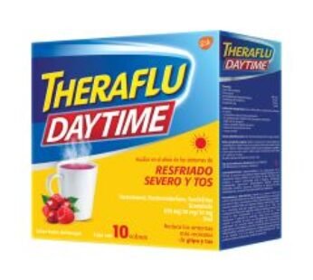 Theraflu Daytime 650 mg/20 mg/10 mg Paracetamol, Dextrometorfano, Fenilefrina Frutos del Bosque 10 ud Sobres