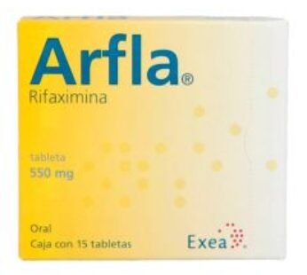 Arfla 550 mg Rifaximina 15 ud Tabletas