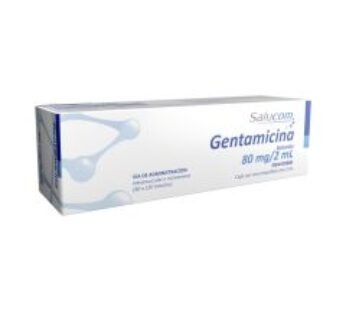 Genérico de Marca 80 mg Gentamicina/2 ml Solución Inyectable 1 Ampolleta