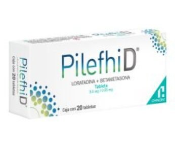 Pilefhid 5 mg / 0.25 mg Loratadina + Betametasona 20 ud Tabletas