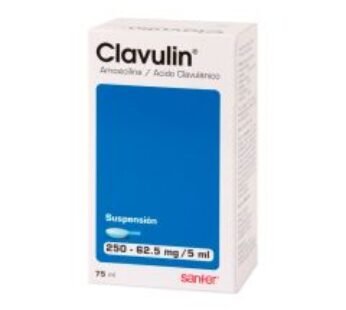 Clavulin 250 mg Amoxicilina/62.5 mg Ácido Clavulánico/5 ml Suspensión 75 ml