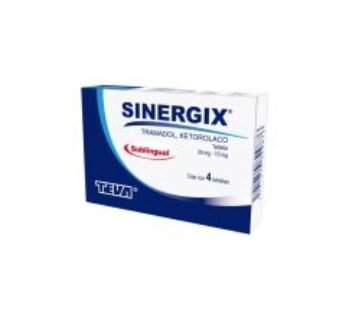 Sinergix 25 mg / 10 mg Tramadol, Ketorolaco 4 ud Tabletas
