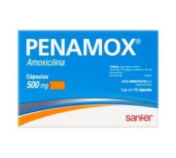 Penamox 500 mg Amoxicilina 12 ud Cápsulas