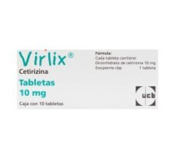 Virlix 10 mg Cetirizina 10 ud Tabletas