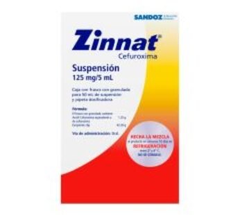 Zinnat 125 mg/5 ml Cefuroxima 50 ml Frasco