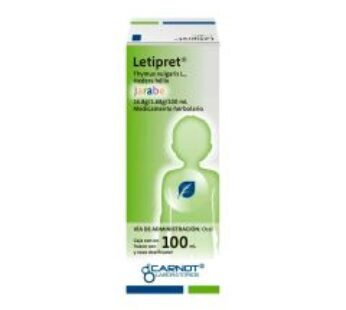 LETIPRET 16.8 g/1.68 g/100 ml Thymus Vulgaris L., Hedera Hélix 100 ml Jarabe