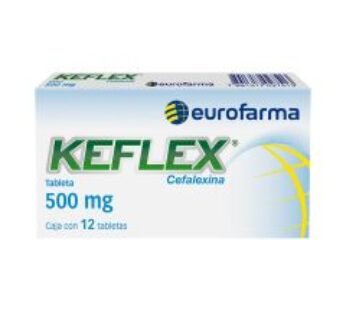 Keflex 500 mg Cefalexina 12 ud Tabletas