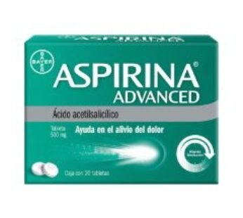 Aspirina Advanced 500 mg Ácido Acetilsalicílico 20 ud Tabletas