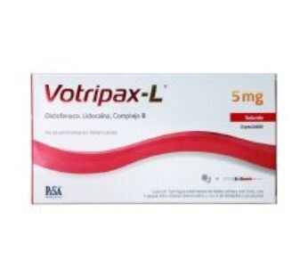 Votripax-L 5 mg Diclofenaco, Lidocaína, Complejo B 3 Jeringas Prellenadas