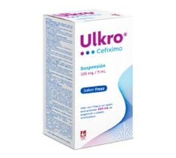 Ulkro 100 mg/5 ml Cefixima Suspensión Sabor Fresa 100 ml