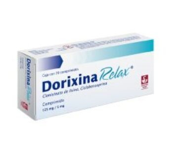 Dorixina Relax 125 mg Clonixinato de Lisina/5 mg Ciclobenzaprina 20 Comprimidos