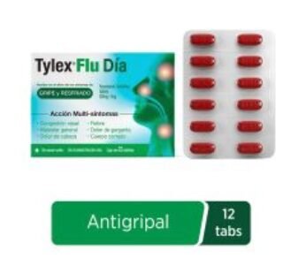 Tylex Flu Día 500 mg Paracetamol/5 mg Fenilefrina 12 Tabletas