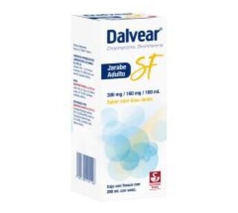 Dalvear Sf 300 mg Dropropizina/160 mg Bromhexina/100 ml Jarabe Sabor Miel Lima Limón 200 ml