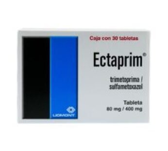 Ectaprim 80 mg Trimetoprima/400 mg Sulfametoxazol 30 Tabletas
