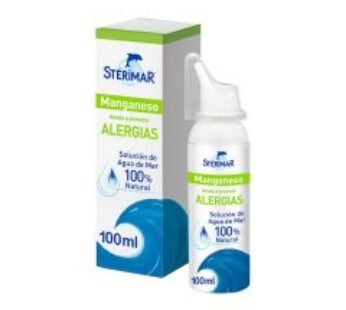 Sterimar Manganeso Solución de Agua de Mar Auxiliar en Alergias 100 ml Spray Nasal