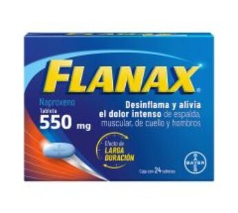 Flanax 550 mg Naproxeno 24 Tabletas