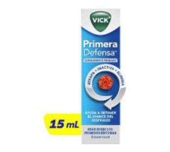 Vick Primera Defensa Solución Nasal para Primeros Síntomas del Resfriado 15 ml