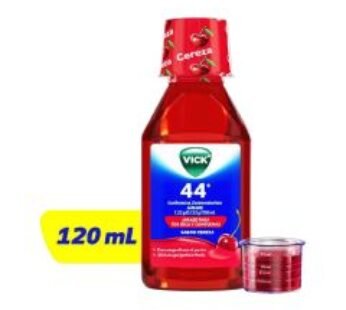 Vick 44 1.33 g Guaifenesina/0.133 g Dextrometorfano/100 ml Jarabe 120 ml